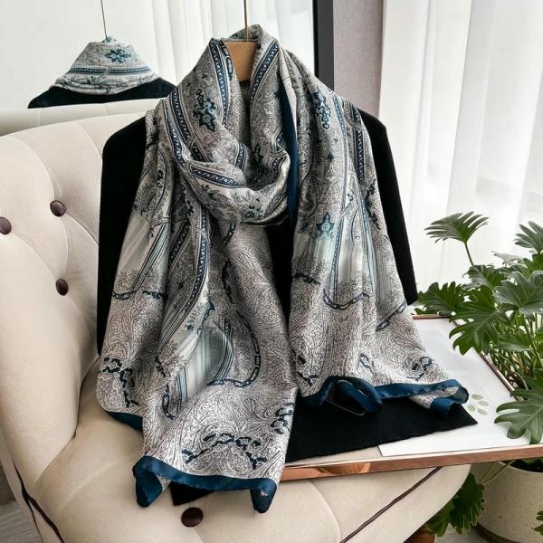 ストール アラベスク柄大判ストール 薄手 春 夏 オールシーズン 大判 ショール 母の日 ギフト