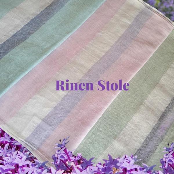 ストール ボーダー柄コットンリネンストール 麻綿 薄手 ストライプ ショール 薄手 uv 母の日 敬...