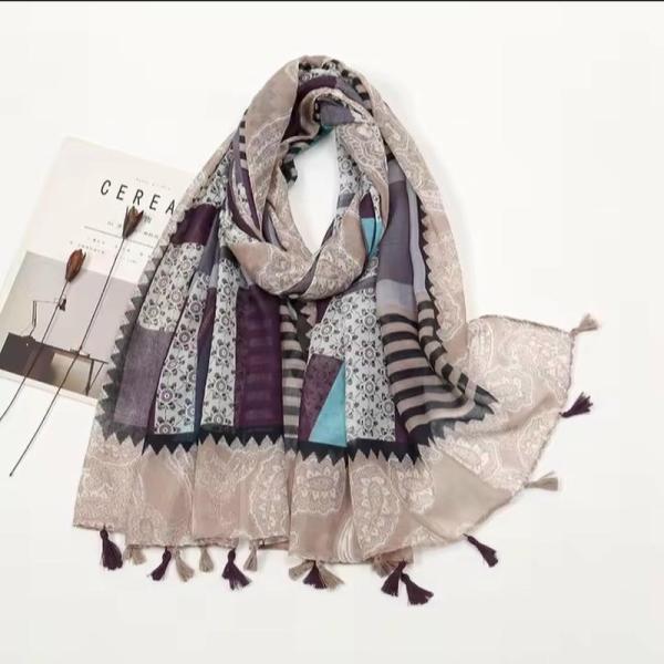 ストール 大判 秋冬 レディース タッセル付き 薄手 おしゃれ ショール 羽織り 防寒 冷房対策 ギ...