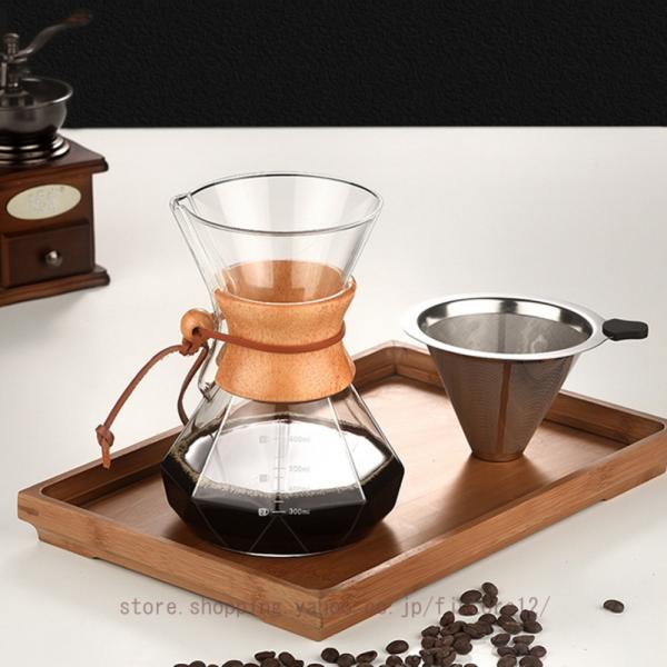 ガラスコーヒーメーカー 割れにくい ドリッパー 耐熱ガラス製 コーヒーメーカー ガラス コーヒードリ...