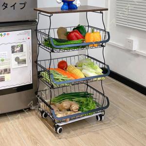 キッチンワゴン トレイ付属 キャスター付き 5...の詳細画像1