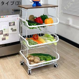 キッチンワゴン トレイ付属 キャスター付き 5...の詳細画像3