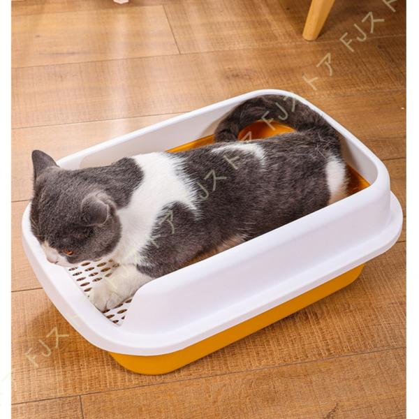 猫 トイレ におい対策 ペット用 猫砂 匂い対策 おしゃれ スコップ付き 清潔 L35*52*19c...