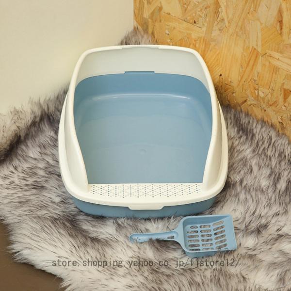 猫トイレ ネコ 砂 清潔 猫用品 S 39*29*14cm スコップ付き 猫トイレ ネコ 砂 小型 ...
