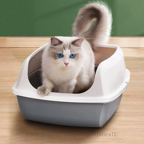 猫 トイレ におい対策 ペット用 猫砂 匂い対策 おしゃれ スコップ付き 清潔 M50*37*19c...