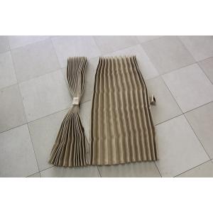 トラックカーテン サイドカーテン プリーツ ベージュ  巾100ｘ丈80cm 2枚入り1級遮光 フッ...