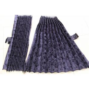 トラックカーテン 仮眠カーテン プリーツ 花かごグリーン サイズ巾