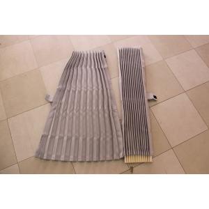 トラックカーテン サイドカーテン プリーツ グレー  巾100ｘ丈80cm 2枚入り1級遮光 フック...