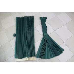 トラックカーテン サイドカーテン プリーツ グリーン  巾100ｘ丈80cm 2枚入り1級遮光 フッ...