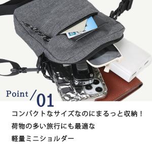 ショルダーバッグ メンズ 小さめ スマホポーチ...の詳細画像1