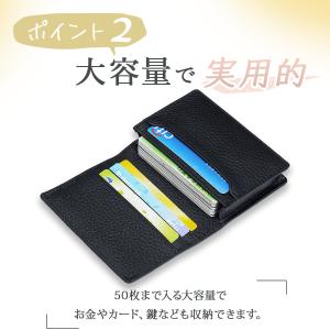 名刺入れ レディース メンズ 牛革 大容量 カ...の詳細画像5