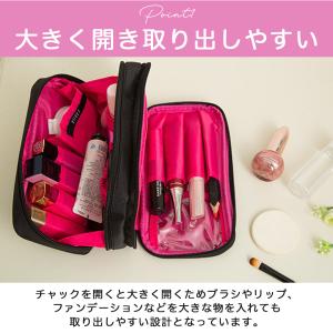 コスメポーチ 機能的 仕切り付き 小さめ 化粧...の詳細画像2