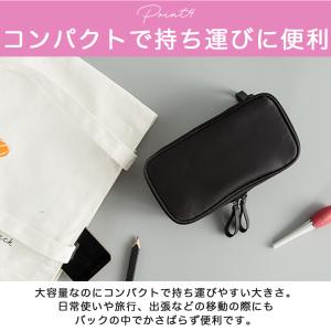 コスメポーチ 機能的 仕切り付き 小さめ 化粧...の詳細画像5