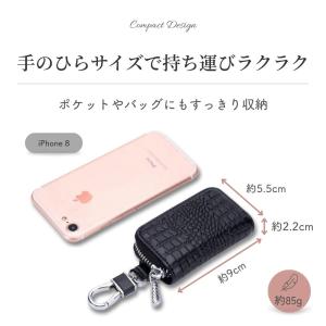 キーケース メンズ 本革 レディース スマート...の詳細画像2