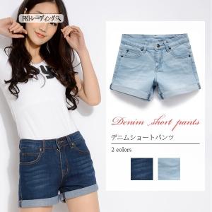 デニムショートパンツ 大きいサイズ ロールアップの商品一覧 通販 Yahoo ショッピング