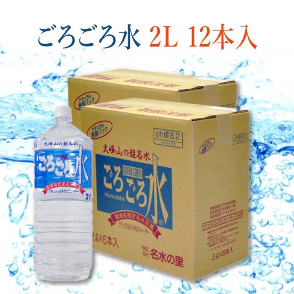 【入荷待ち】大峰山の超名水 ごろごろ水 2Ｌ 12本入 [奈良県 吉野郡天川村]