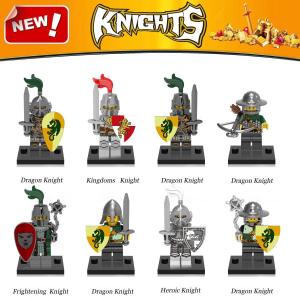 ブロック互換 レゴ 互換品 レゴミニフィグ ヨーロッパナイト 騎士8体セット レゴブロック LEGO 誕生日 プレゼント｜fkd-shop