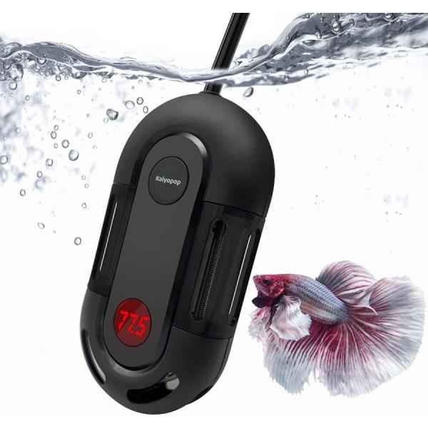 小型水槽 ヒーター ミニヒーター 熱帯魚 金魚 カメ サーモスタット 周波数変換加熱する LED 水...