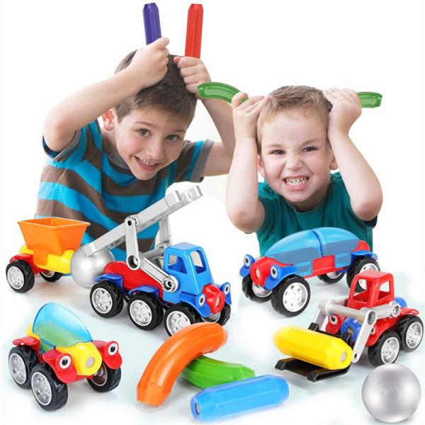 おもちゃ 知育玩具 男の子 女の子 組み立て おもちゃカー 飛行機セット 磁気 DIY ビルディング...