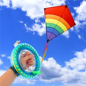 凧糸巻き 糸巻き 凧糸 凧揚げ 糸巻き 巻きホイール プラスチック 男性 女性 18cm カラークリスタルのボール 200メートル ホイール｜fkd-shop