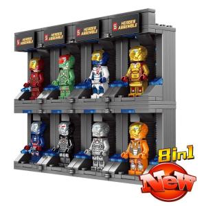 ブロック互換 レゴ 互換品 レゴミニフィグ アベンジャーズ MK50他8体展示用セット レゴブロック LEGO 誕生日 プレゼント｜fkd-shop