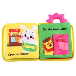 赤ちゃん 布絵本 布のおもちゃ 知育玩具 ベビー用 おでかけ布えほん 出産祝い｜fkd-shop