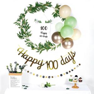 100日祝い 誕生日 飾り付けセット バルーン 人気 お食い初め 飾り付け おしゃれ 誕生日飾り バースデー記念装飾セット｜fkd-shop