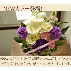バラとムーンダストのアレンジ 花 フラワーギフ...の詳細画像4
