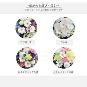お供え 花とスイーツ 旬のおまかせお供え花Lサ...の詳細画像5