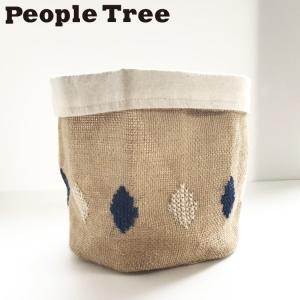 people tree 手刺繍ジュートバスケット（大） 197008   【メール便発送】 送料込 FKJY｜fkjiyugaoka