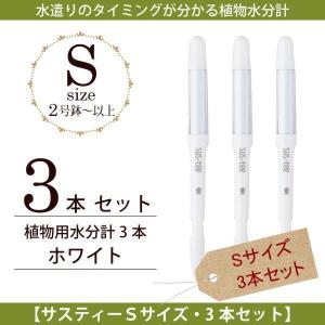 キャビノチェ　植物用水分計 サスティー Sサイズ・本体3本セットホワイト
