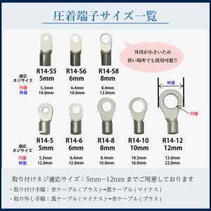 14sq用 裸圧着端子 丸形端子 R形 1個入...の詳細画像1