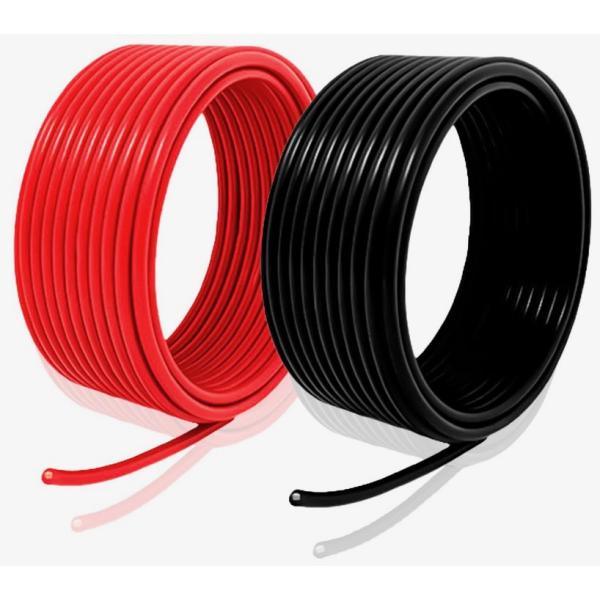 KIV電線 1.25SQ 赤・黒セット 切り売り(1ｍ〜30ｍ) 絶縁キャップ付き 600V 電気機...