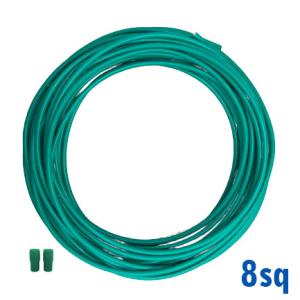 アース線 IV 8SQ 緑 1m〜10m 絶縁キャップ付き 600V アースケーブル FKK