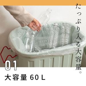 ゴミ箱 60L おしゃれ 屋外 取っ手付き 日...の詳細画像4