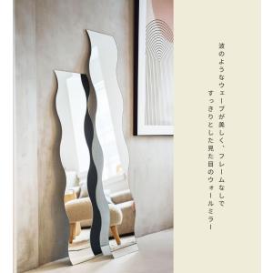 ウォールミラー 鏡 壁掛け 幅27 北欧 シン...の詳細画像1