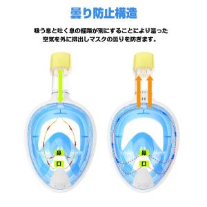 シュノーケルマスク フルフェイス 海水浴 18...の詳細画像5