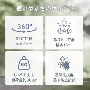 鉢皿トレー キャスター付き 排水トレー 排水 ...の詳細画像3