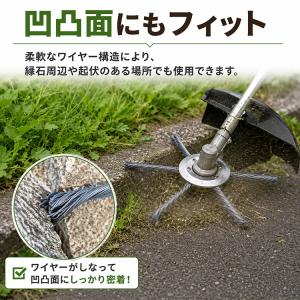 草刈り機 替え刃 2個 ブラシヘッド ワイヤー...の詳細画像3