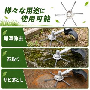 草刈り機 替え刃 2個 ブラシヘッド ワイヤー...の詳細画像5