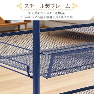 キッチンワゴン キャスター付き スリム 3段 ...の詳細画像5