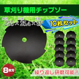 新品、未使用　チップソー10枚セット チップソー 10枚セット チップソ 替刃 交換 刃こぼれ 草刈機