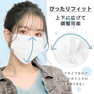 マスク 不織布 100枚 不織布マスク プリー...の詳細画像4