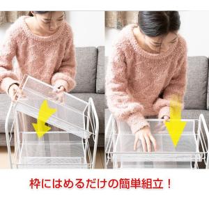 キッチンワゴン キャスター付き スリム 4段 ...の詳細画像5