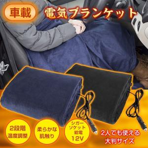 毛布 ブランケット ひざ掛け 電熱 ヒーター 防寒 車載 電気 温度 調整 大判 146cm×100cm 車用 シガーソケット DC12V ホット あったか 冷え症 冬 ny458