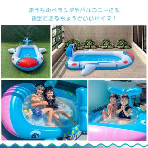 プール 家庭用 ビニールプール 折りたたみプー...の詳細画像4