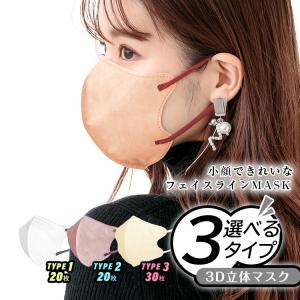 マスク 不織布 3D 5D 立体 小顔 20枚 30枚 バイカラー