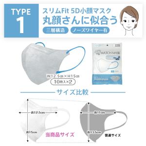 マスク 不織布 3D 立体 不織布マスク 20...の詳細画像5