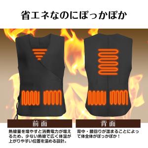 電熱ベスト ヒーターベスト ヒートベスト 加熱...の詳細画像5