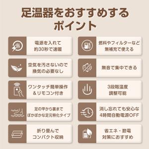 パネルヒーター 足元 折りたたみ デスク下 フ...の詳細画像2